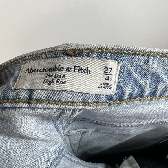 Abercrombie & fitch the dad high rise jeans Women's 27x30 Distressed‎ Grunge - Picture 8 of 9